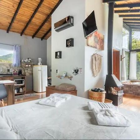 Cabana Sassafras Com Hidromassagem Alfredo Wagner Esterno foto