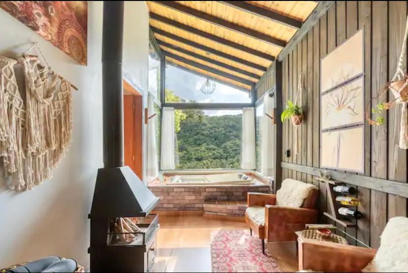 Cabana Sassafras Com Hidromassagem Alfredo Wagner Esterno foto