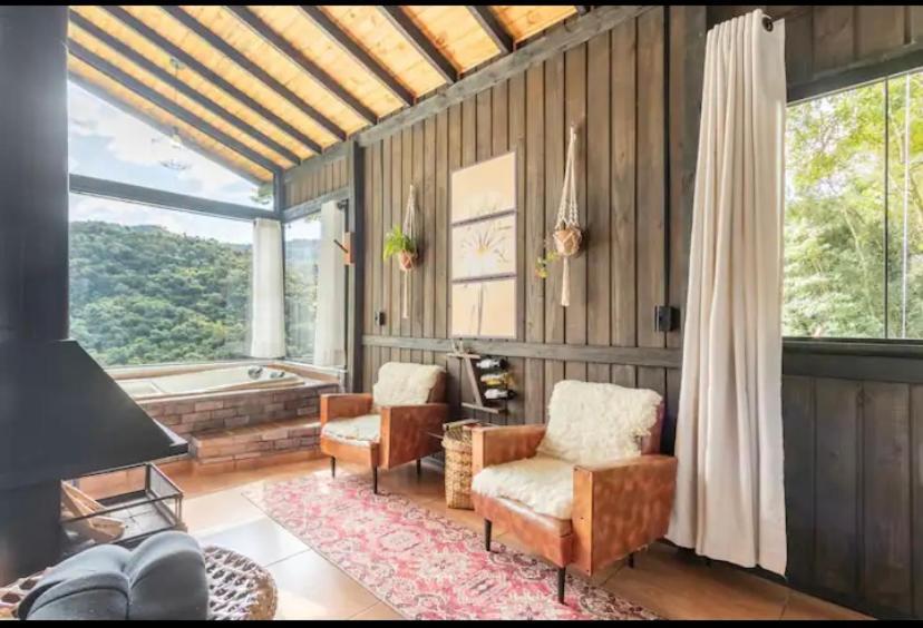 Cabana Sassafras Com Hidromassagem Alfredo Wagner Esterno foto