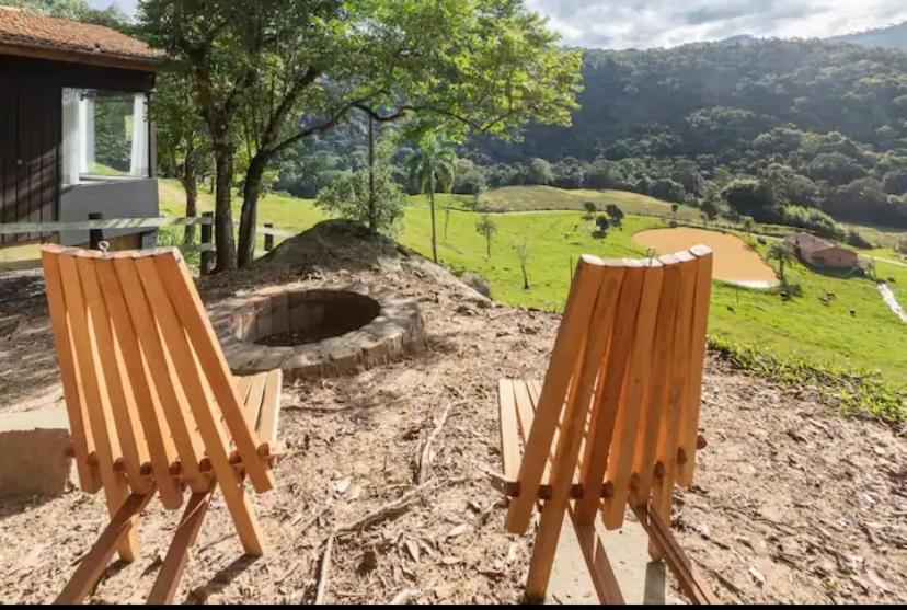 Cabana Sassafras Com Hidromassagem Alfredo Wagner Esterno foto